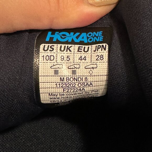Hoka One One Bondi 8 Men's Running Shoe Sneaker 1123202, Size 10D WORN ONCE - Picture 10 of 10